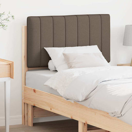 Polstret sengegavl Brun og Taupe 75 cm Massiv fyrretræ