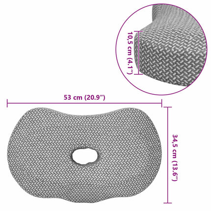 Hals Pude Enfarvet Grå 53 x 34,5 x 10,5 cm Memory Skum