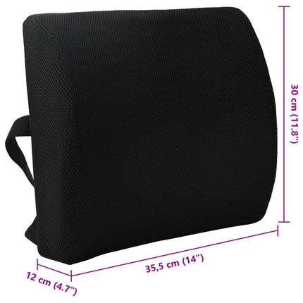 Rygpude Sort Memory Skum 35,5 x 30 x 12 cm