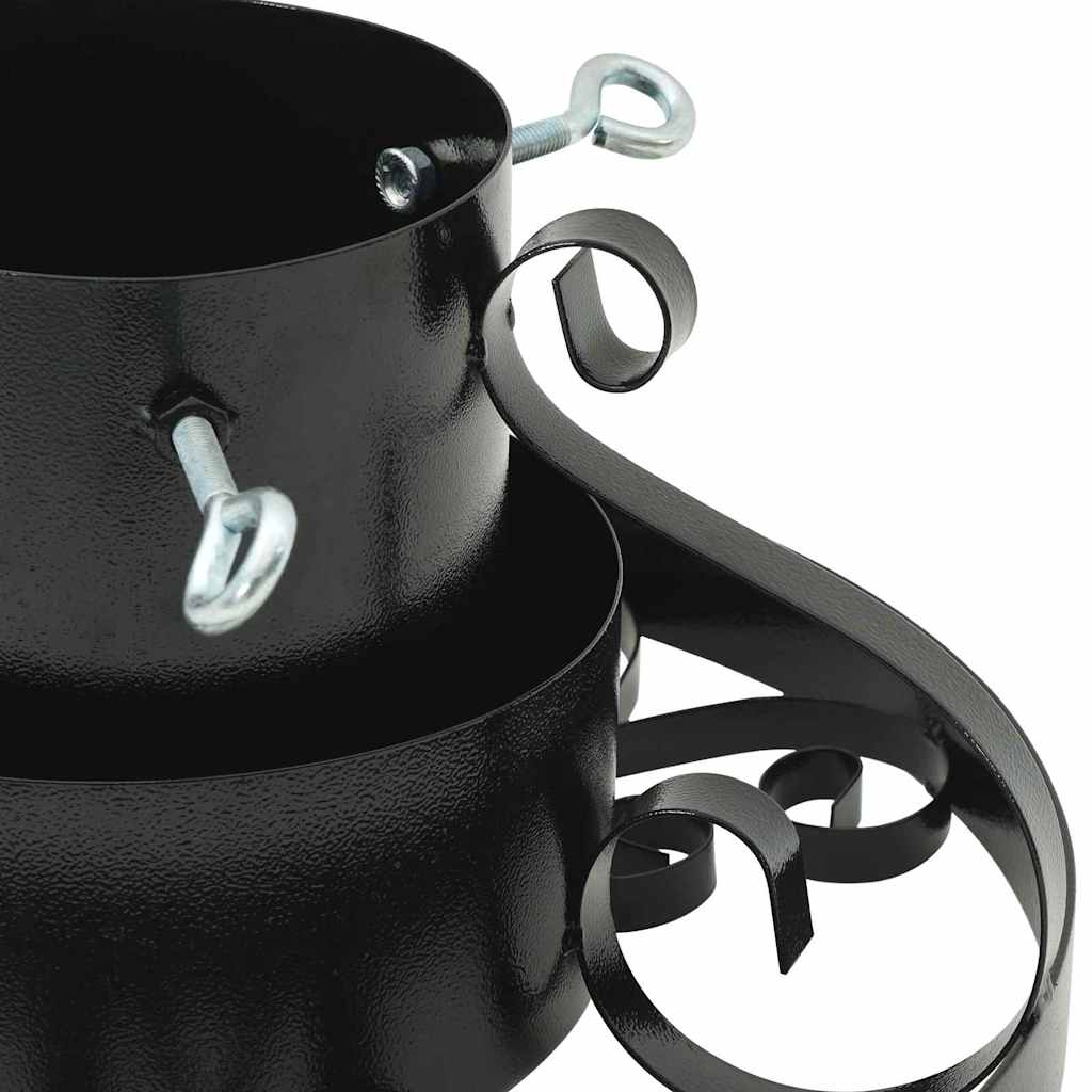 Juletræfod Sort 40 x 40 x 21 cm Stål