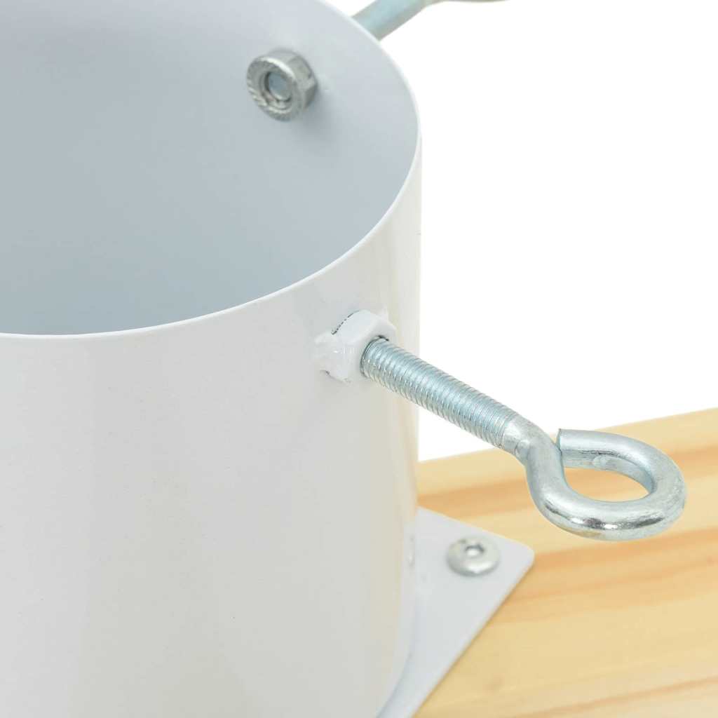 Juletræfod 1.73 Hvid 50 x 50 x 16 cm Massiv fyrretræ