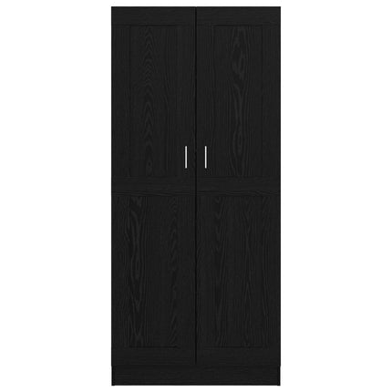 Bogskab Sort eg 82,5 x 30,5 x 185 cm Konstrueret træ