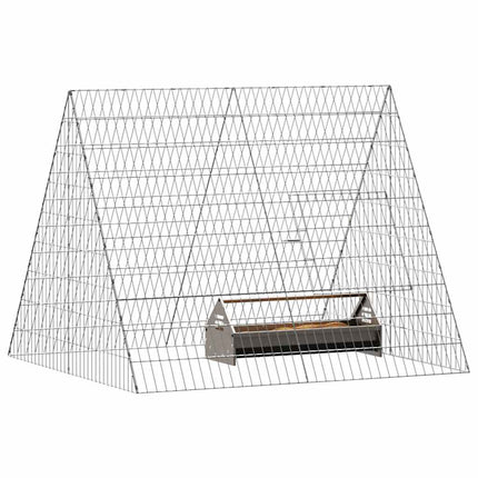 Hønsebur Sølv 110 x 100 x 85 cm Galvaniseret stål