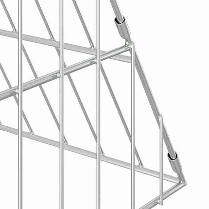 Hønsebur Sølv 215 x 100 x 85 cm Galvaniseret stål