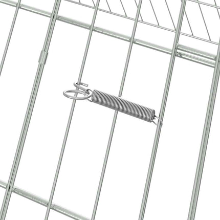 Hønsebur Sølv 430 x 100 x 85 cm Galvaniseret stål