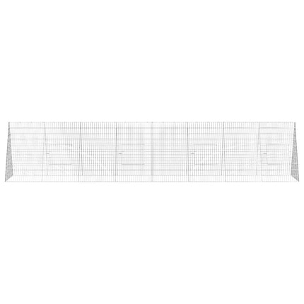 Hønsebur Sølv 430 x 100 x 85 cm Galvaniseret stål