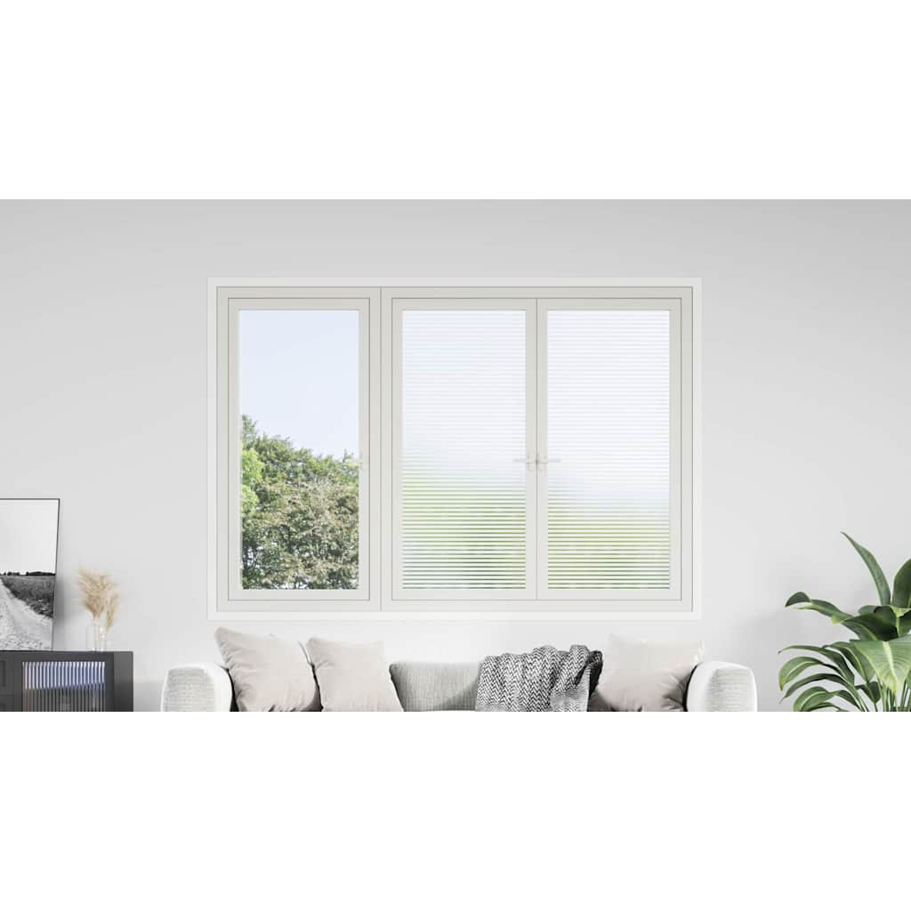 Selvklæbende Vinduesfolie Frostede striber 45 x 1000 cm PVC