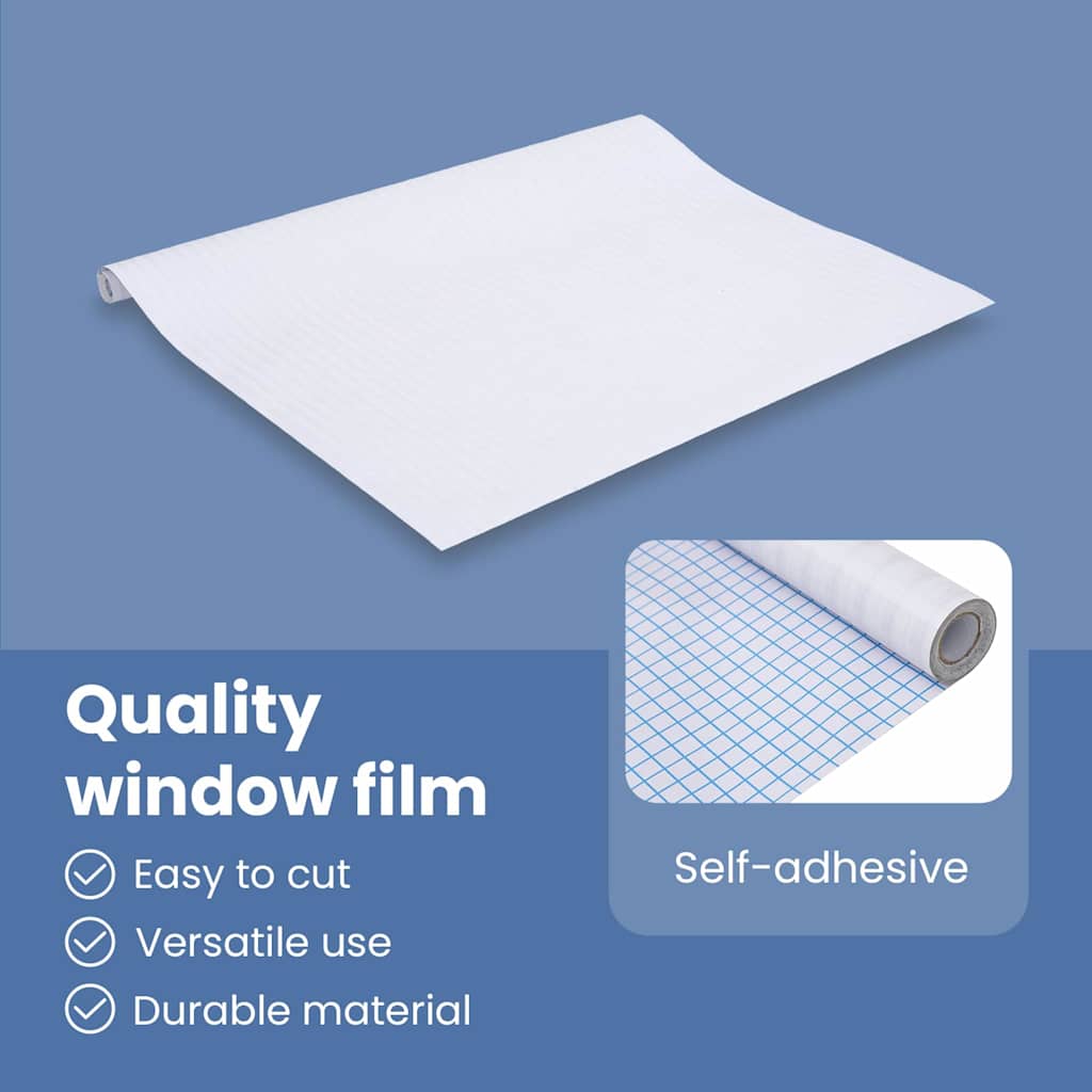 Selvklæbende Vinduesfolie Frostede striber 45 x 1000 cm PVC