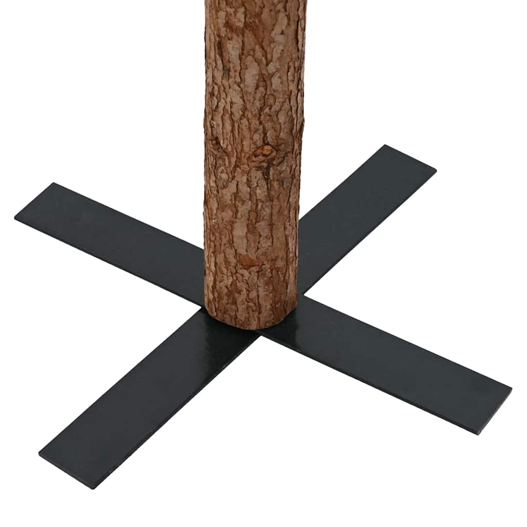Slankt Juletræ med stativ Grøn 180 cm PVC og Massiv Fyrretræ