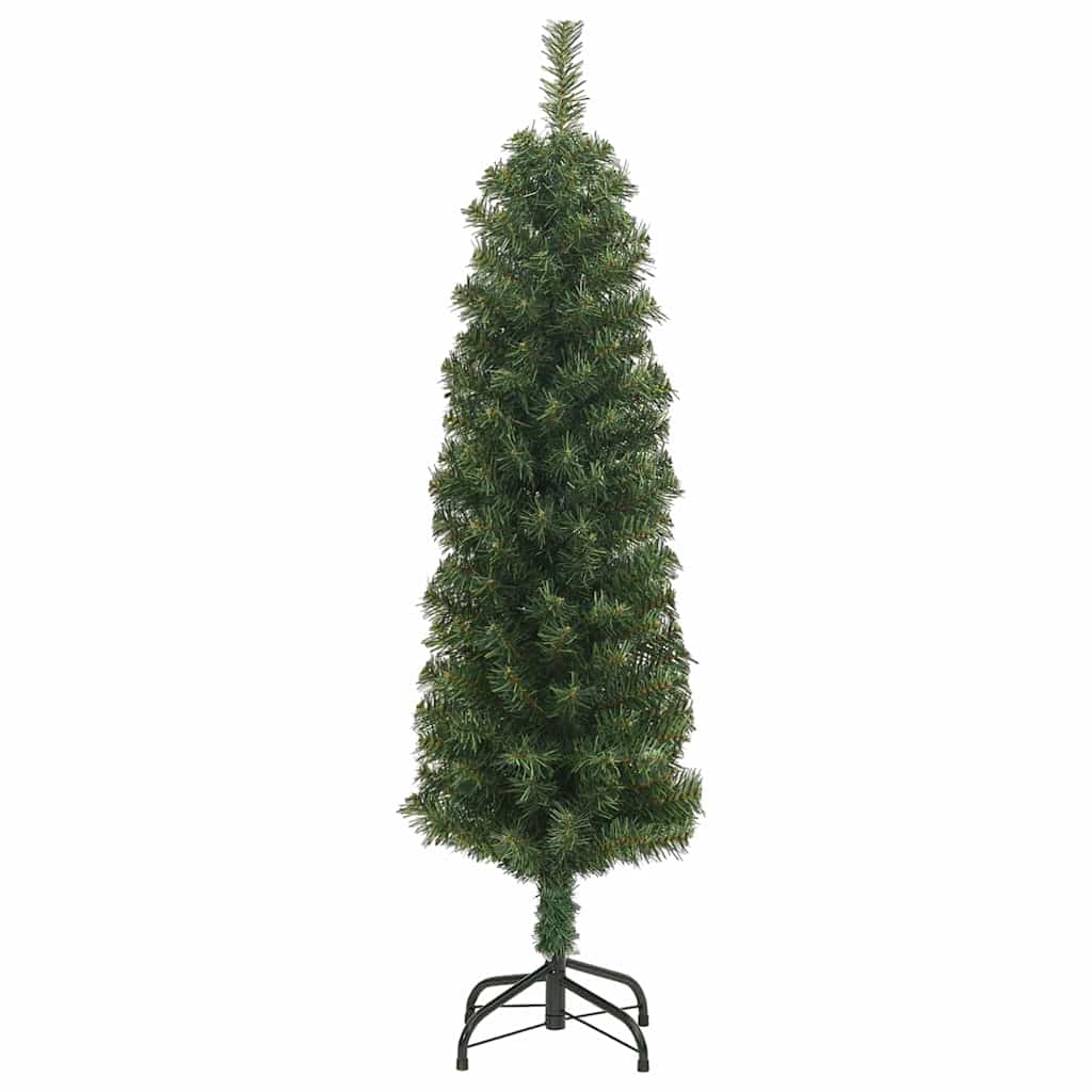 Kunstigt juletræ med stativ Grøn 120 cm PVC og Stål og Plastik