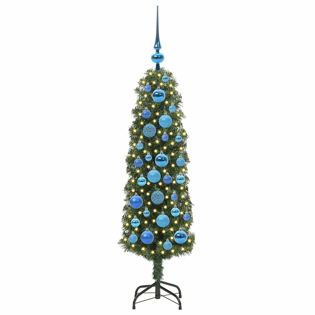 Kunstigt juletræ med stativ Grøn 120 cm PVC og Stål og Plastik