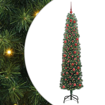 Kunstigt juletræ med stativ Grøn 180 cm PVC og Stål og Plastik