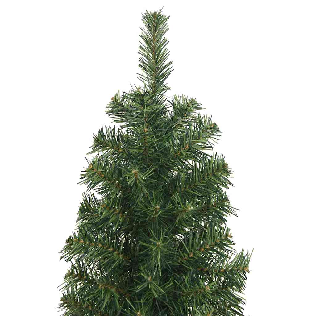 Kunstigt juletræ med stativ Grøn 210 cm PVC og Stål og Plastik