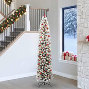 Kunstigt juletræ med stativ Grøn 240 cm PVC og Stål og Plastik