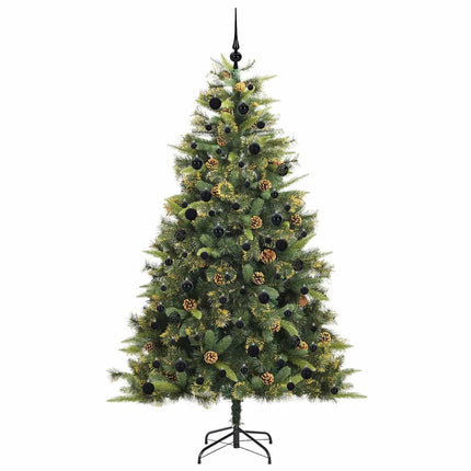 Kunstig Hængslet Juletræ med Kogler Grøn 240 cm