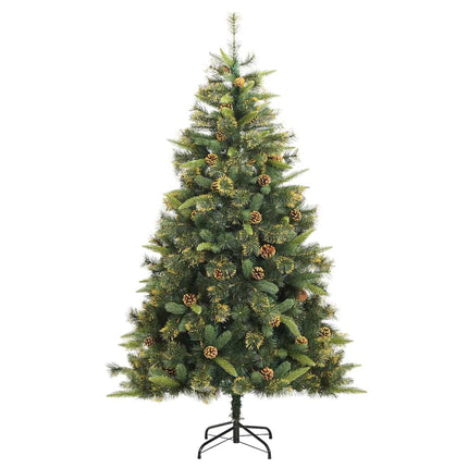 Kunstig Hængslet Juletræ med Kogler Grøn 240 cm