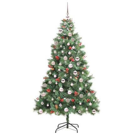 Kunstigt juletræ 300 LED'er Varm hvid PVC og metal Grøn