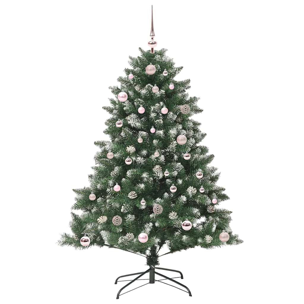 Kunstigt juletræ med stativ Grøn 150 cm PVC og plastik og stål