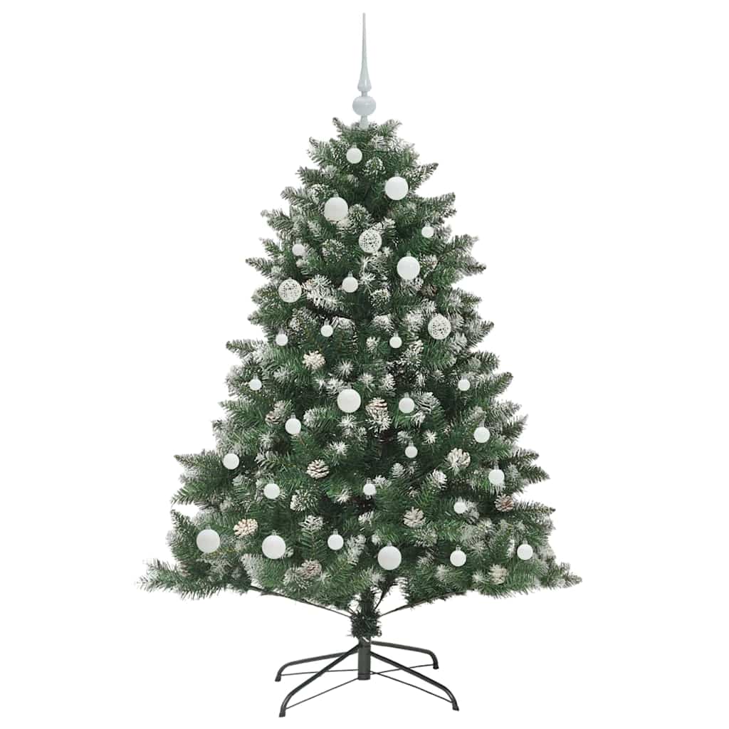 Kunstigt juletræ med stativ Grøn 150 cm PVC og plastik og stål