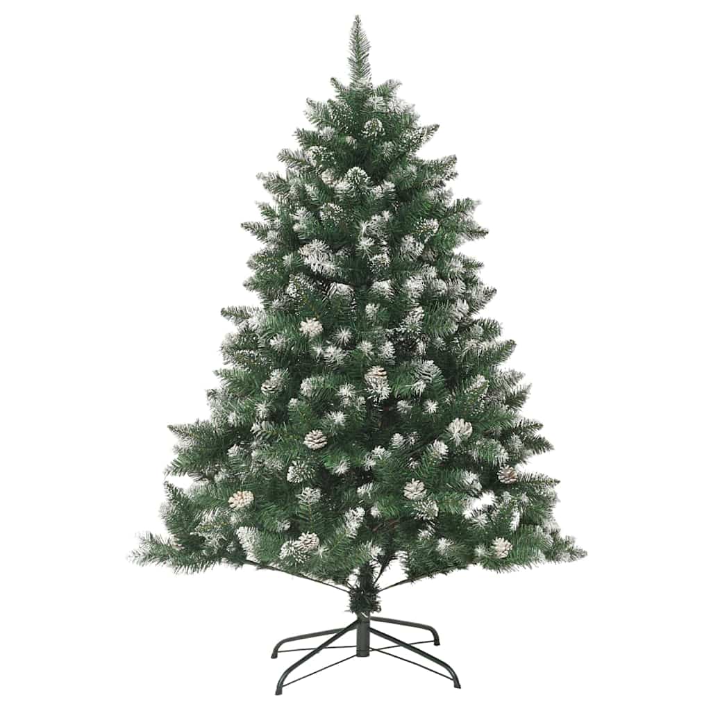 Kunstigt juletræ med stativ Grøn 150 cm PVC og plastik og stål