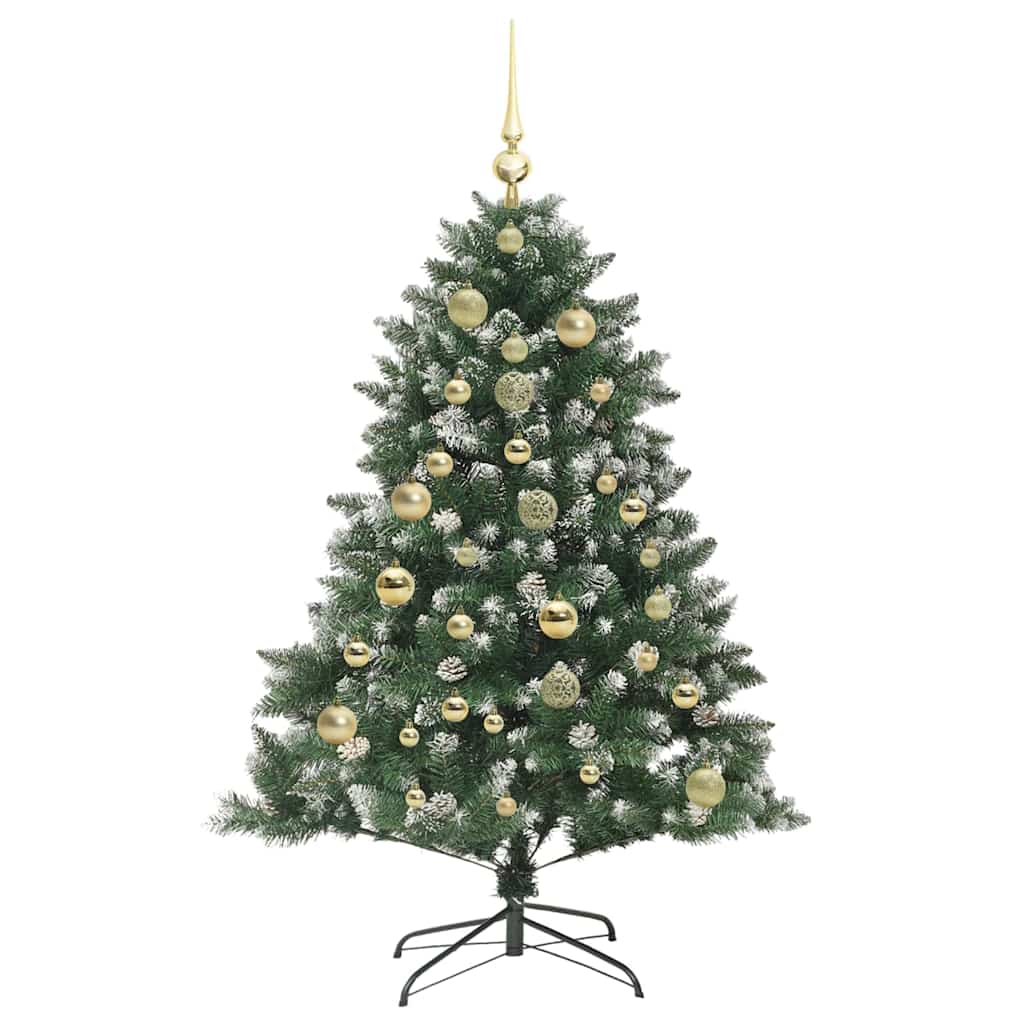 Kunstigt juletræ med stativ Grøn 150 cm PVC og plastik og stål