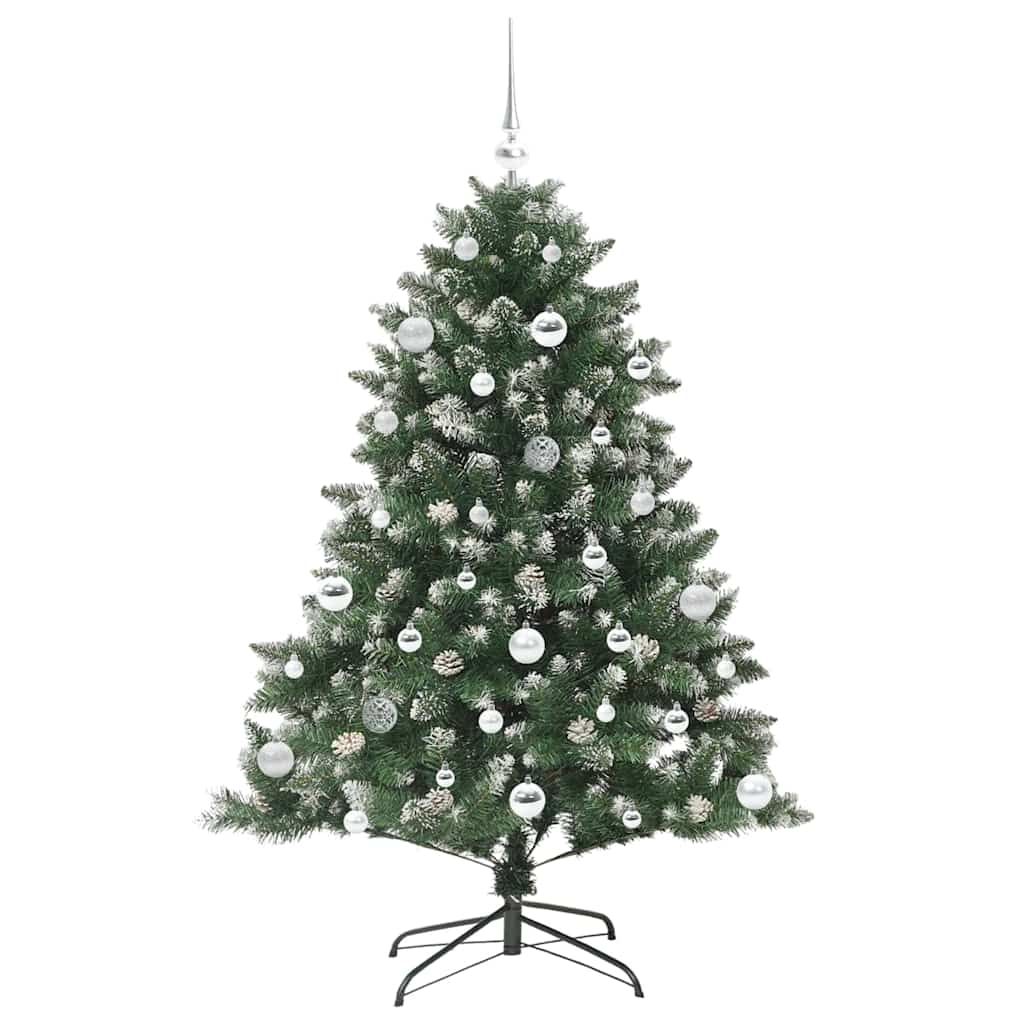 Kunstigt juletræ med stativ Grøn 150 cm PVC og plastik og stål