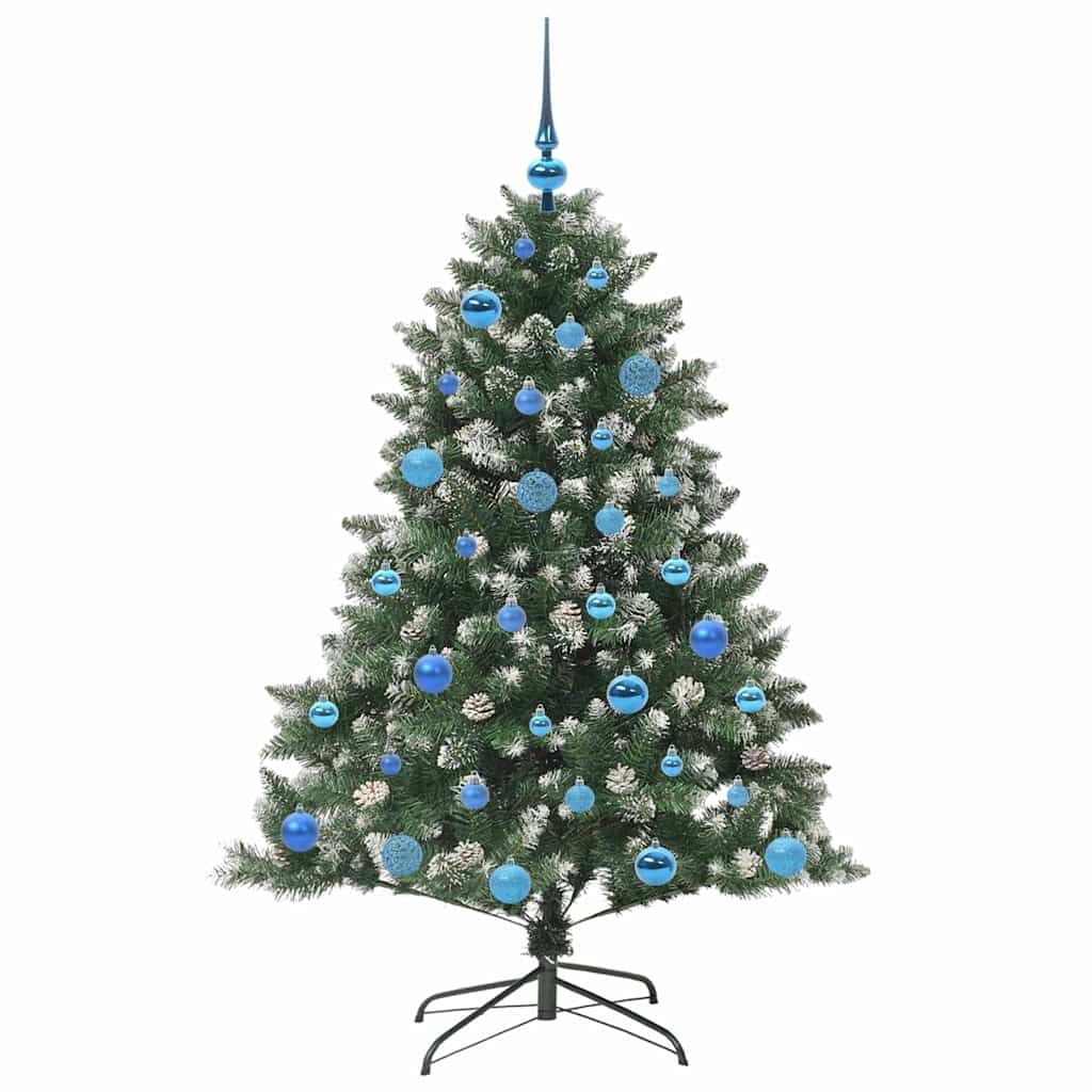 Kunstigt juletræ med stativ Grøn 150 cm PVC og plastik og stål