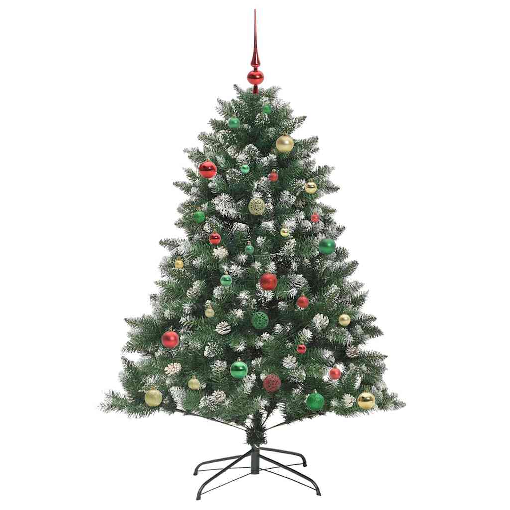 Kunstigt juletræ med stativ Grøn 150 cm PVC og plastik og stål