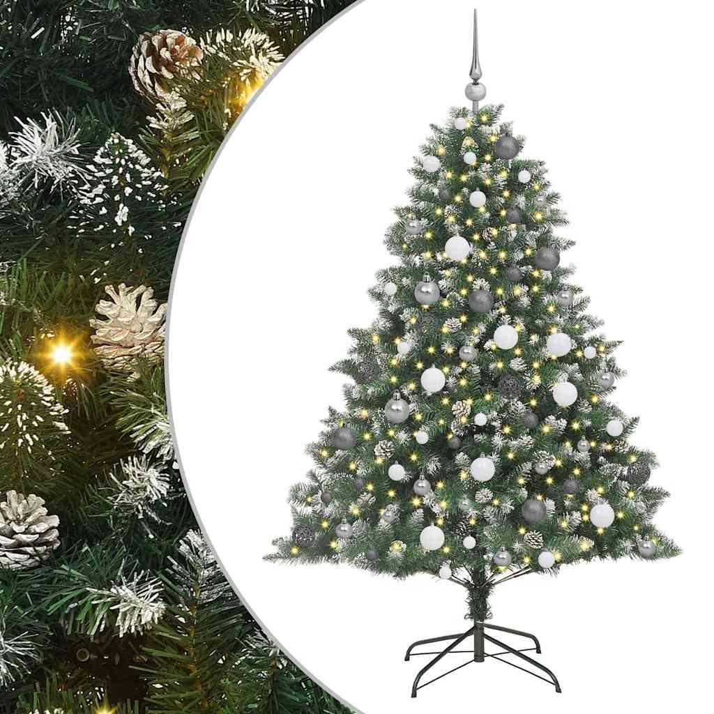 Kunstigt juletræ med stativ Grøn 180 cm PVC og plastik og stål