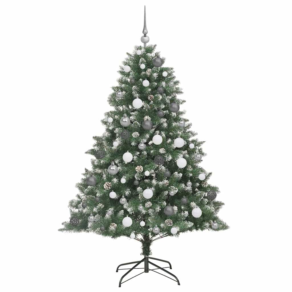 Kunstigt juletræ med stativ Grøn 180 cm PVC og plastik og stål