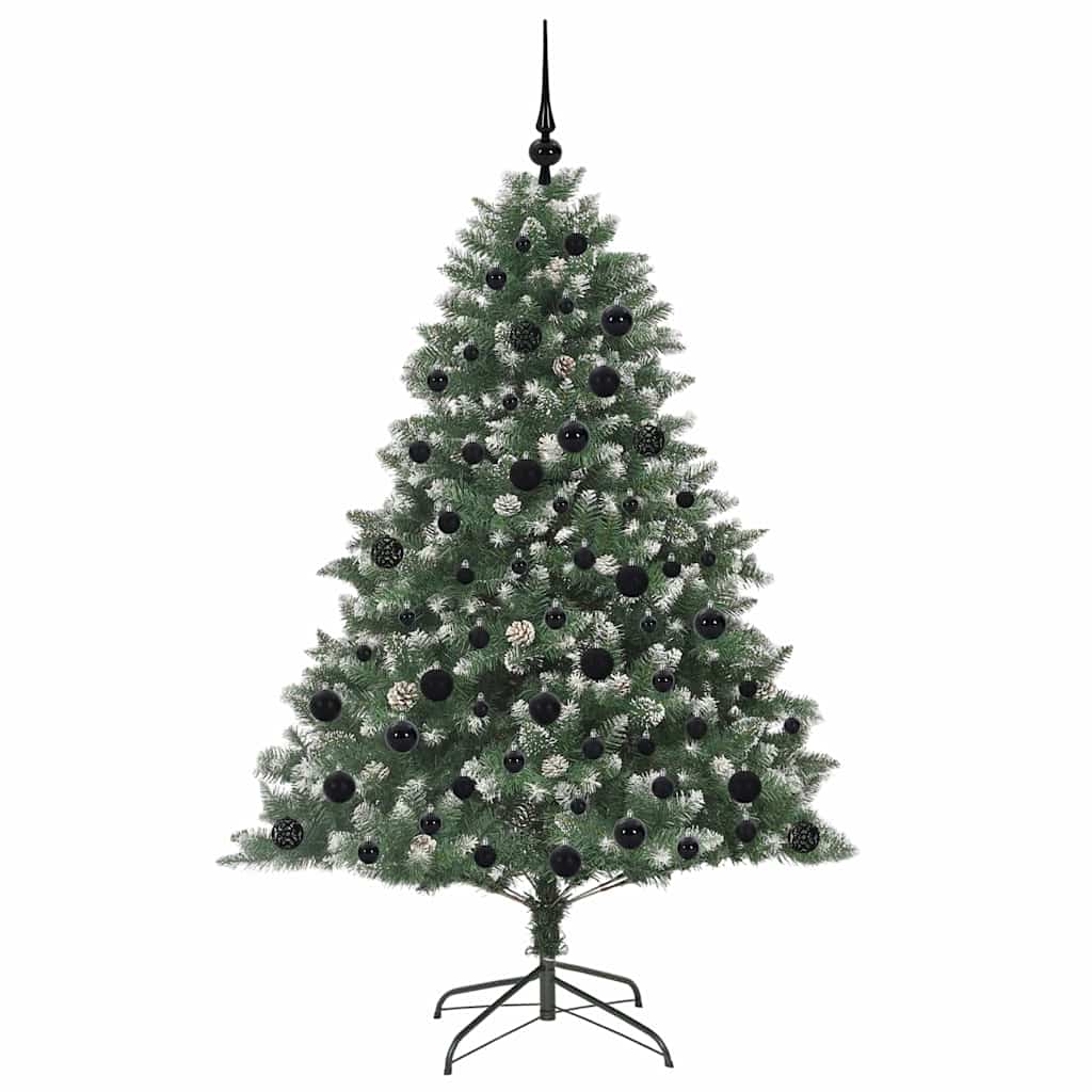 Kunstigt juletræ med stativ Grøn 180 cm PVC og plastik og stål