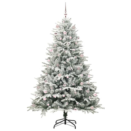 Kunstigt præ-dekoreret juletræ med kuglesæt Grøn 240 cm