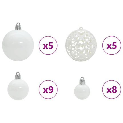 Kunstig Hængslet Juletræ med Flocket Sne 150 LED'er Varm hvid