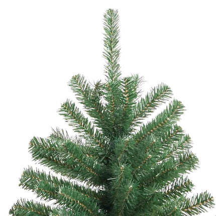 Kunstigt Hinged Juletræ med 300 LED'er Grøn 180 cm PVC og metal