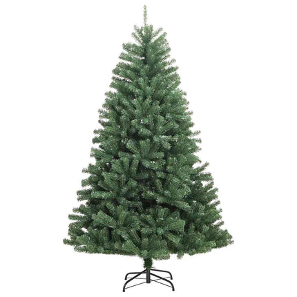 Kunstigt Hinged Juletræ med 300 LED'er Grøn 180 cm PVC og metal