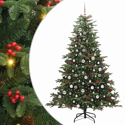 Kunstigt juletræ med stativ Grøn 210 cm PVC og metal og plast