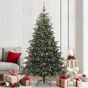 Kunstigt juletræ Grøn 210 cm PVC og metal og plast