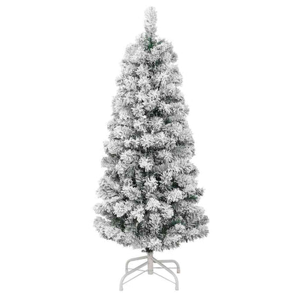 Kunstigt Hinged Juletræ 150 LED'er Grøn og Hvid 150 cm