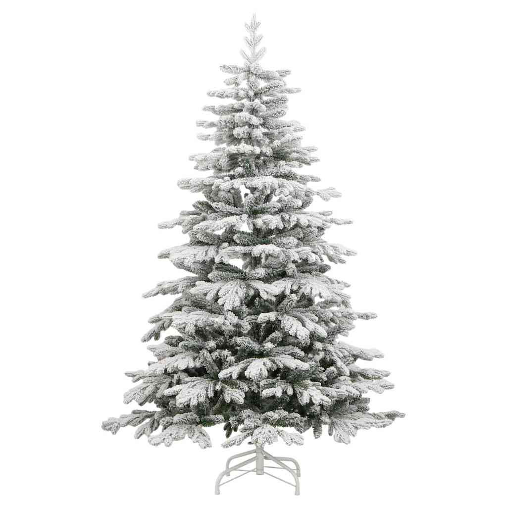 Kunstigt Hinged Juletræ Hvid 210 cm PE og PVC