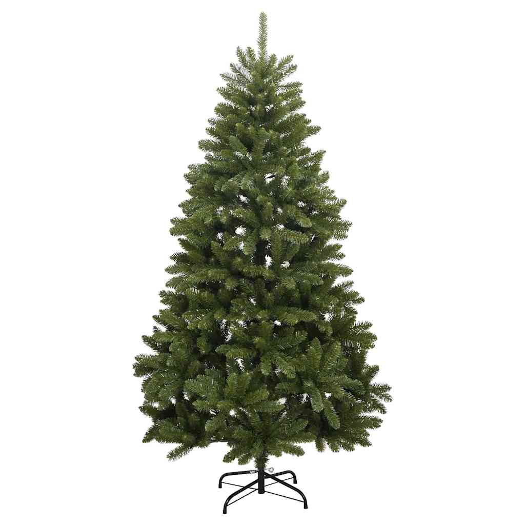 Kunstigt juletræ med 300 LED'er Grøn 180 cm PVC og metal