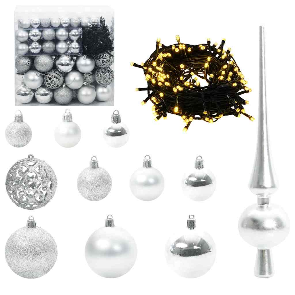 Kunstigt juletræ med 300 LED'er Grøn 180 cm PVC og metal