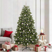 Kunstigt juletræ med 300 LED'er Grøn 210 cm PVC og metal
