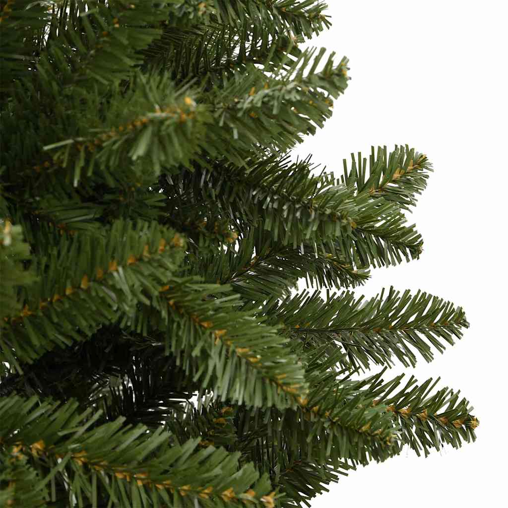 Kunstigt juletræ med 300 LED'er Grøn 240 cm PVC og metal