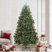 Kunstigt juletræ med 300 LED'er Grøn 240 cm PVC og metal