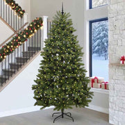 Kunstigt juletræ med 300 LED'er Grøn 300 cm PVC og metal