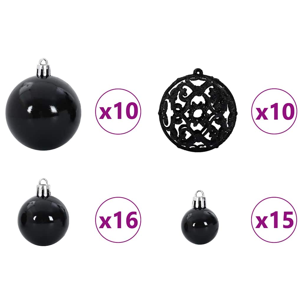 Kunstigt juletræ Grøn og Hvid 210 cm PVC og metal