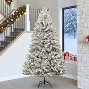 Kunstigt juletræ Grøn og Hvid 270 cm PVC og metal