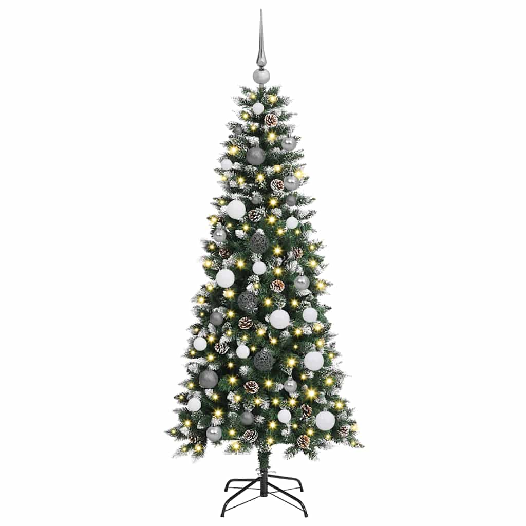 Kunstigt juletræ med stativ Grøn 150 cm PVC og plastik og stål