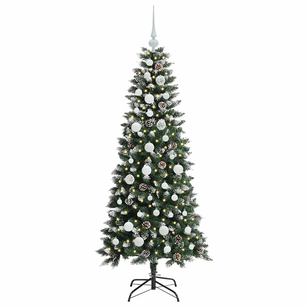 Kunstigt juletræ med stativ Grøn 150 cm PVC og plastik og stål