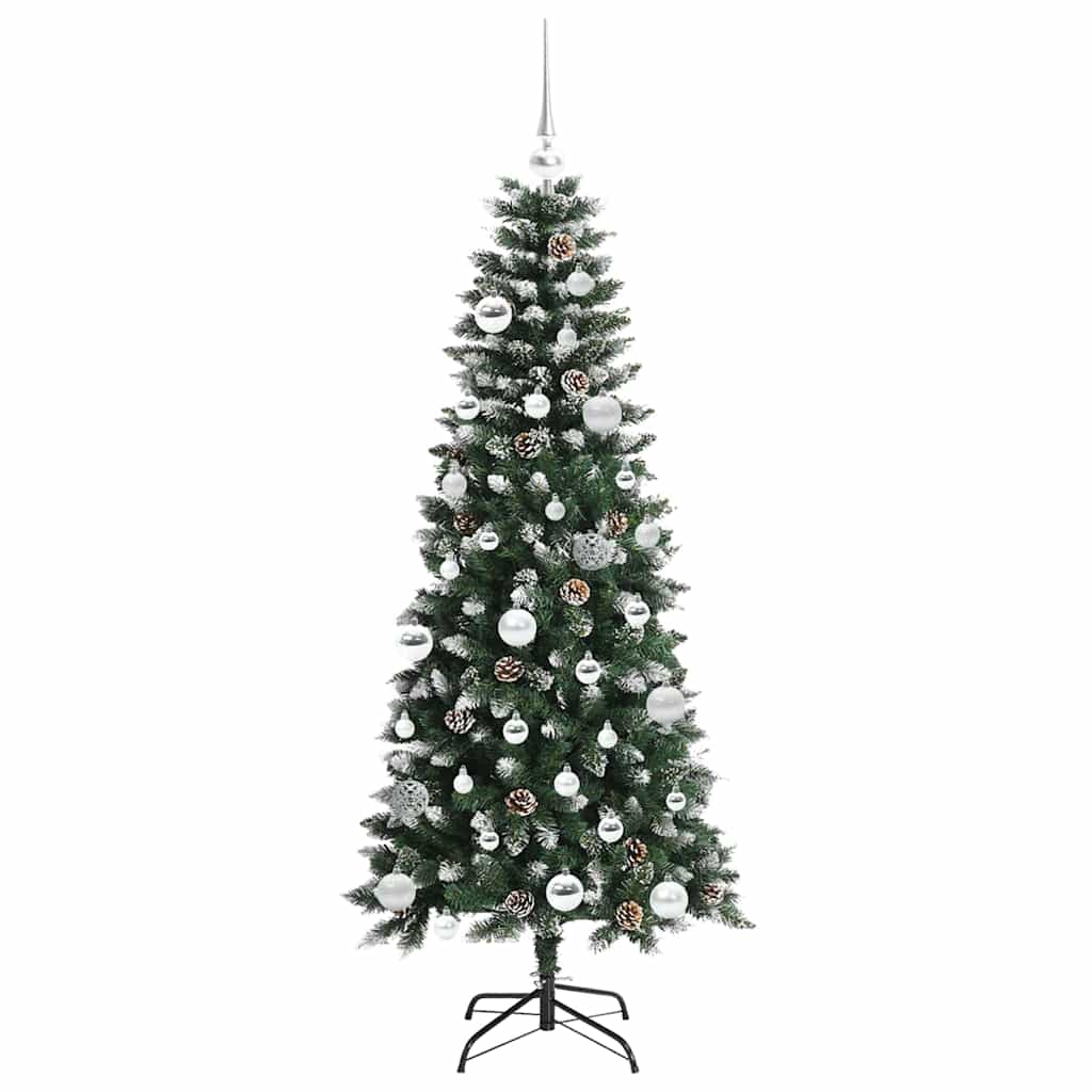 Kunstigt juletræ med stativ Grøn 150 cm PVC og plastik og stål